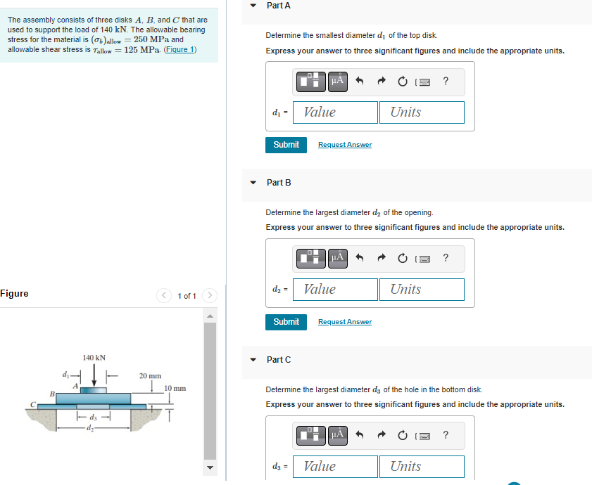 Solved The assembly consists of three disks A,B, and C that | Chegg.com