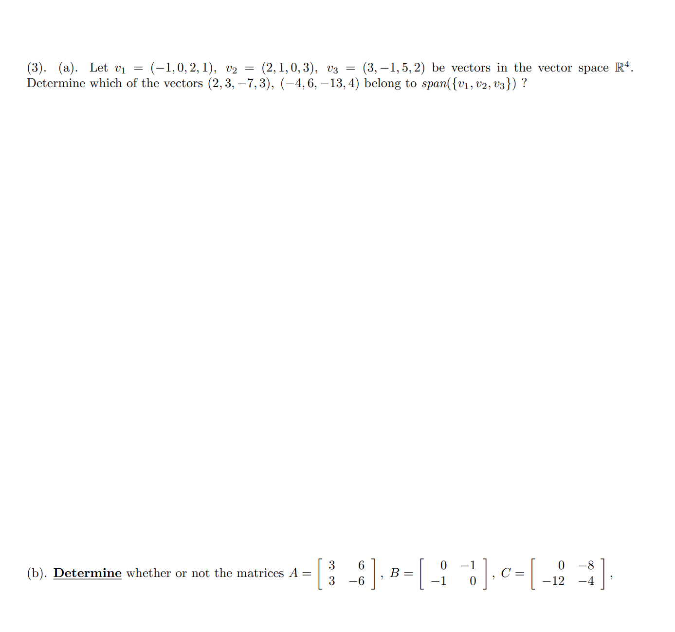 Solved 1 A Let U 2 0 4 U 3 1 6 U 2 5 Chegg Com