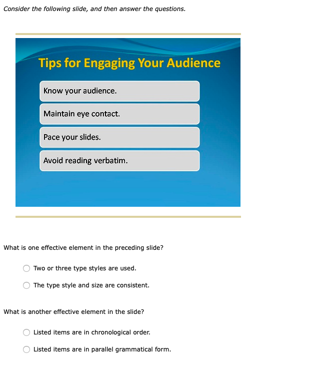 Solved Consider the following slide, and then answer the | Chegg.com