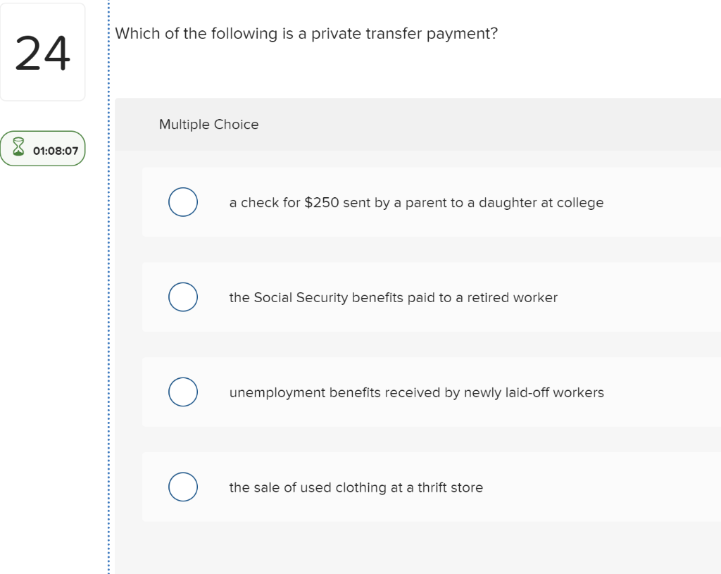 Lequel des paiements suivants est un transfert privé ? Explication