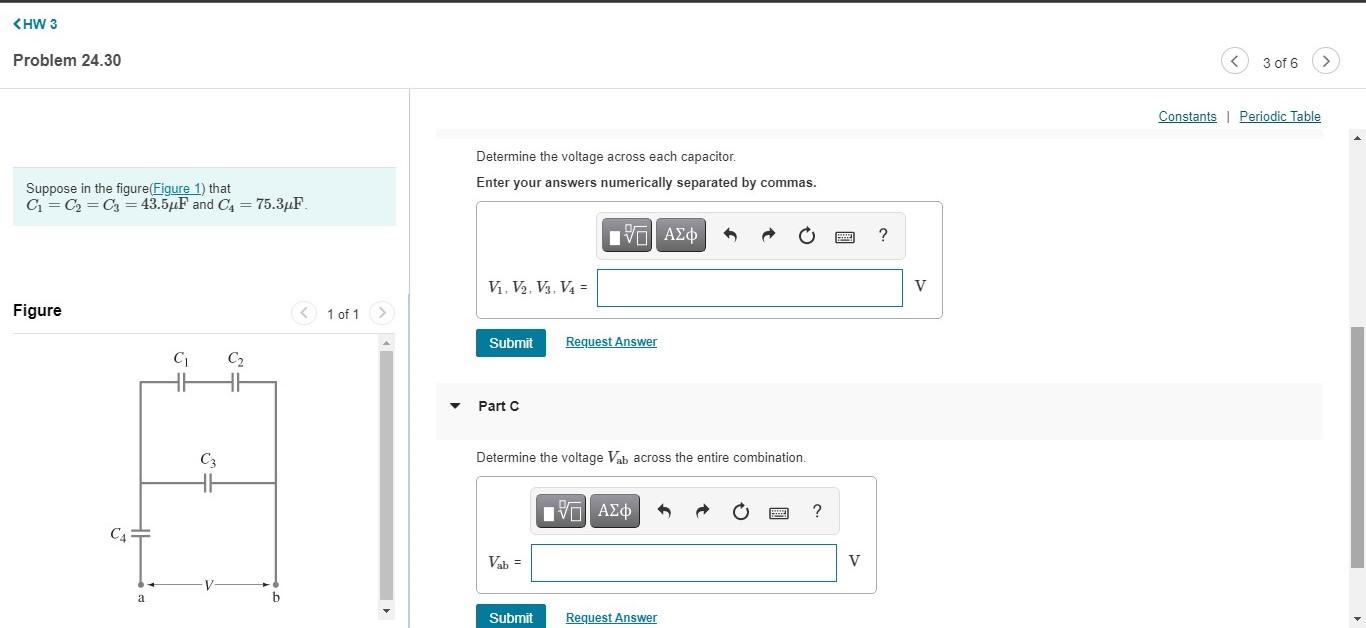 Solved Q1 Q2, Q4 = UC C C2 Submit Request Answer Part B C3 | Chegg.com