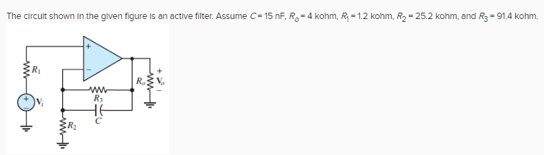 Solved The circult shown in the given figure is an active | Chegg.com