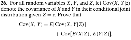 Solved 26. For all random variables X,Y, and Z, let | Chegg.com
