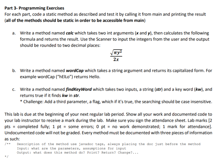 Solved Part 3- Programming Exercises For each part, code a | Chegg.com