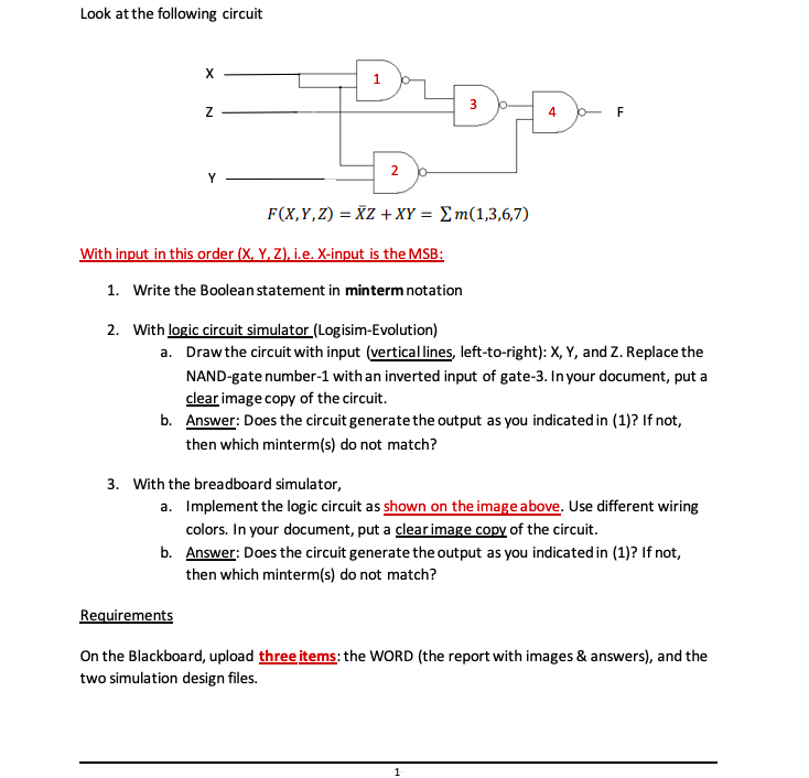 Solved Look At The Following Circuit х Z Pod F F X Y Z Xz