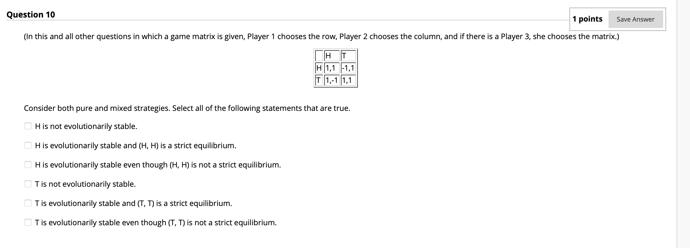 Solved Question 10 1 points Save Answer (In this and all | Chegg.com