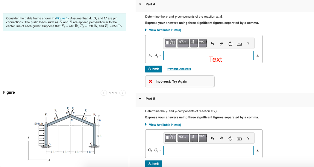 Solved Consider The Gable Frame Shown In (Figure 1). Assume | Chegg.com