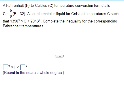 Temp conversion outlet formula