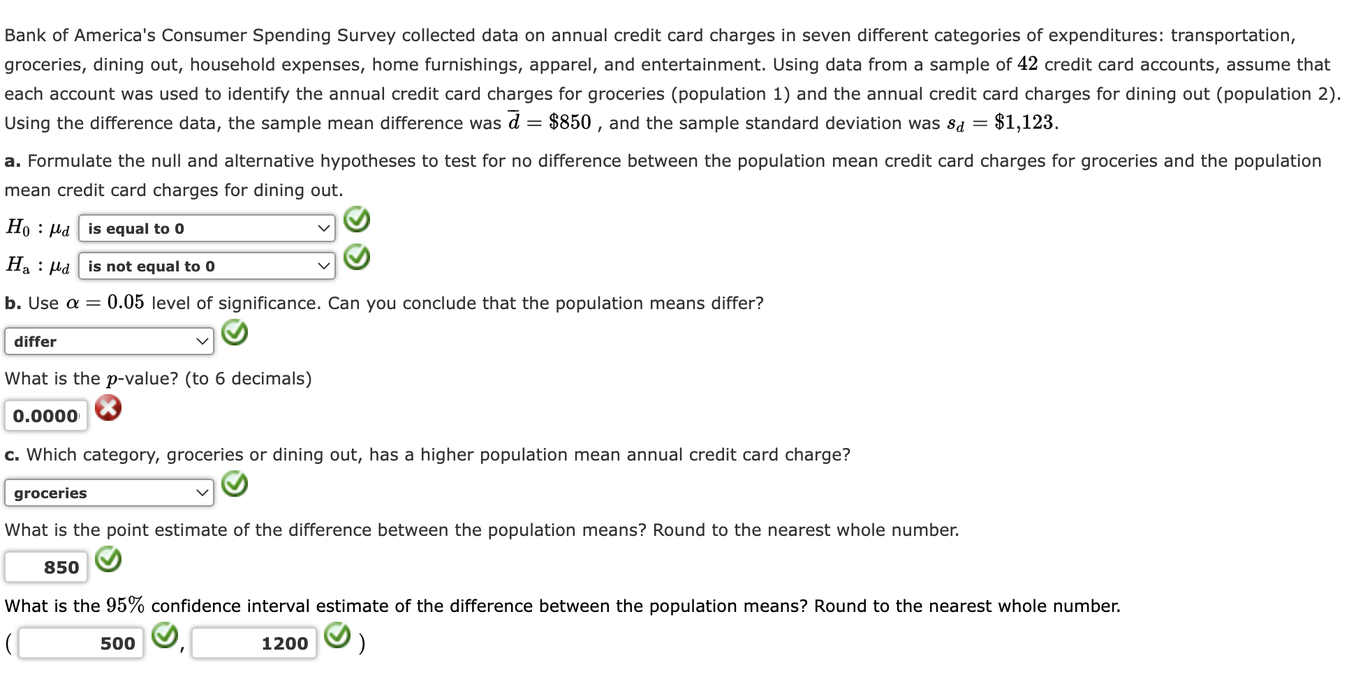 Solved Bank of America's Consumer Spending Survey collected