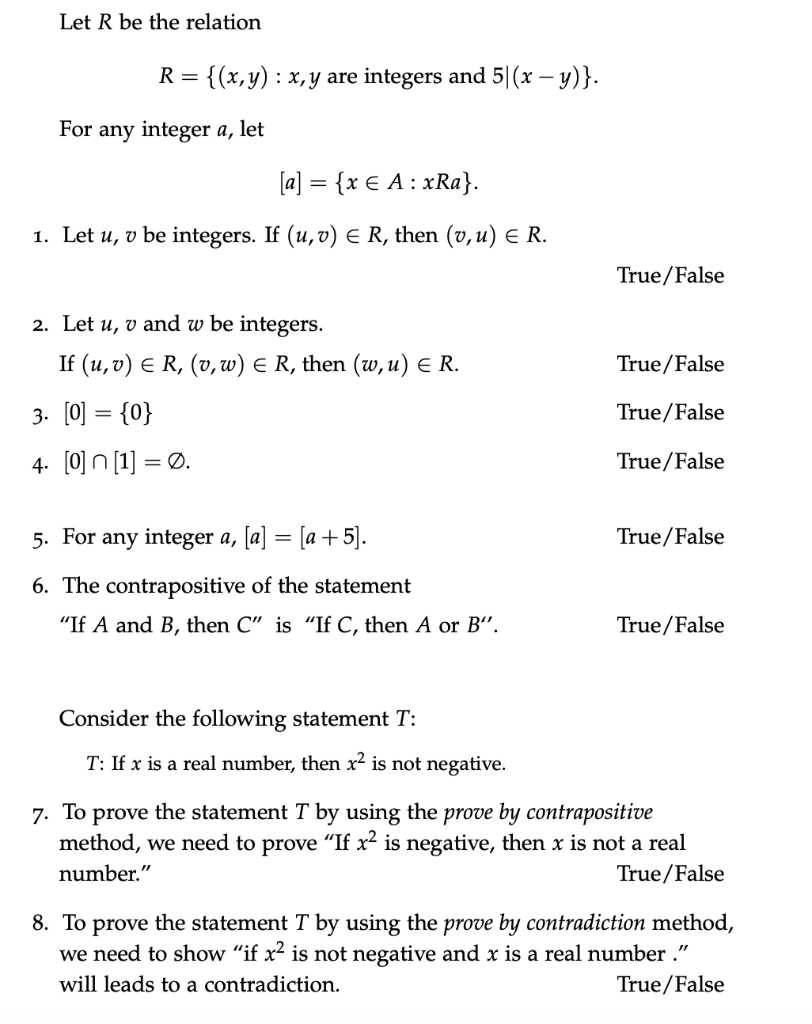 Solved Let R Be The Relation R X Y X Y Are Integer Chegg Com