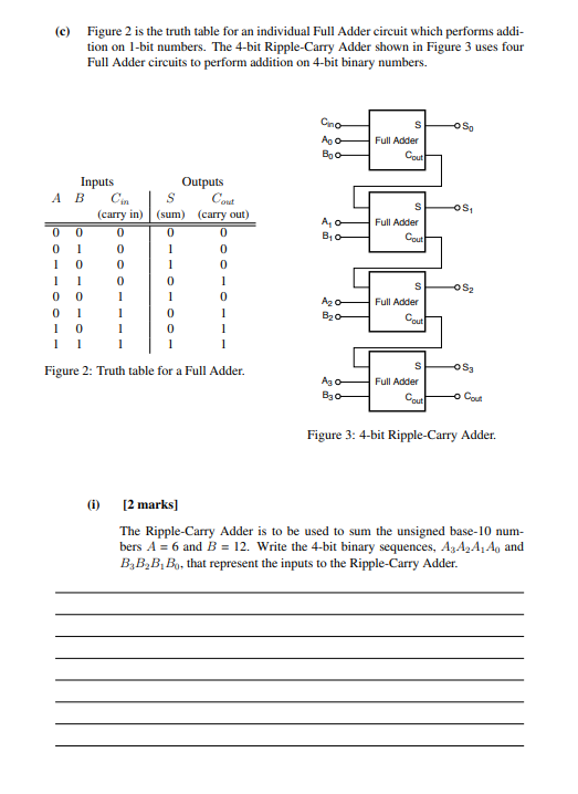 Figure 2 Is The Truth Table For An Individual Full Chegg Com