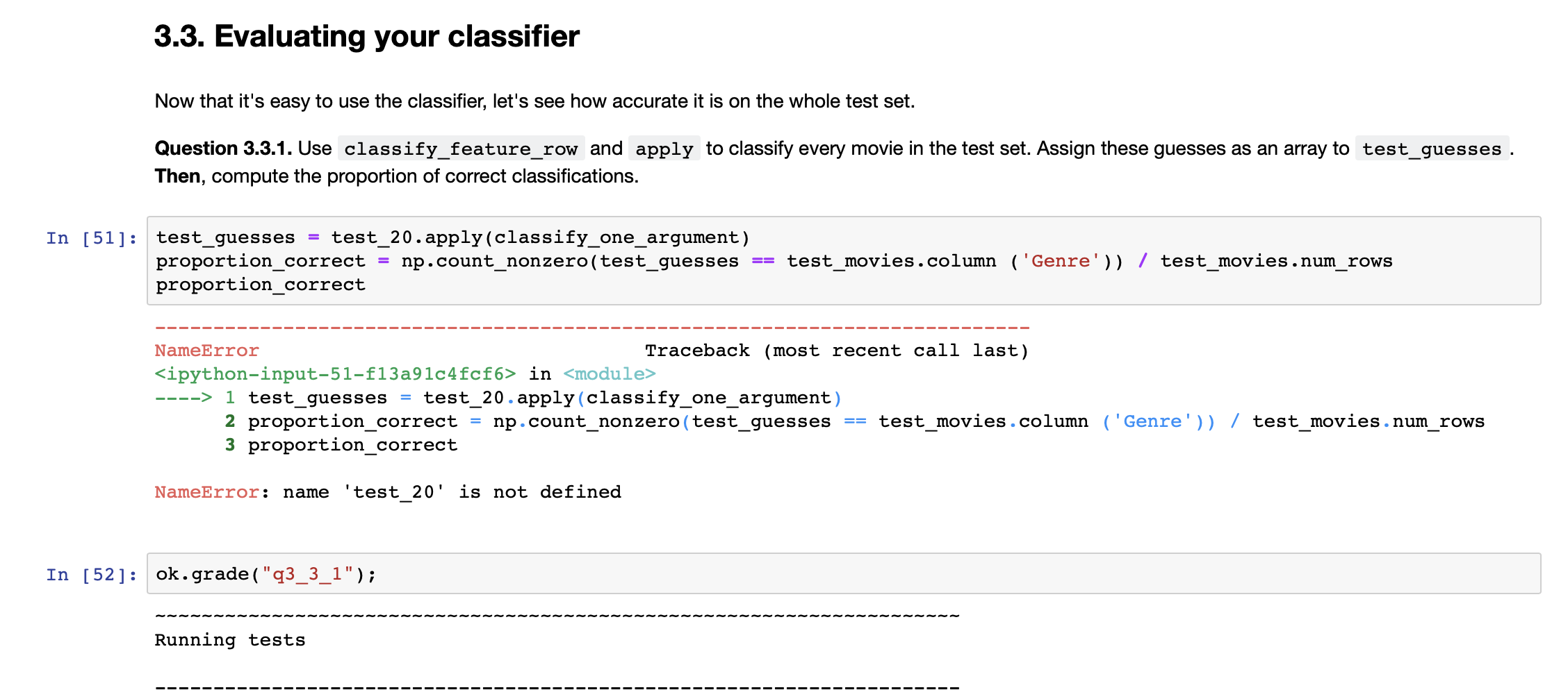 In [3]: # Run this cell to set up the notebook, but | Chegg.com
