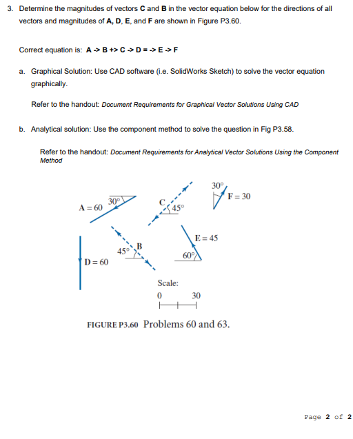 Determine The Magnitudes Of Vectors C And B In The | Chegg.com