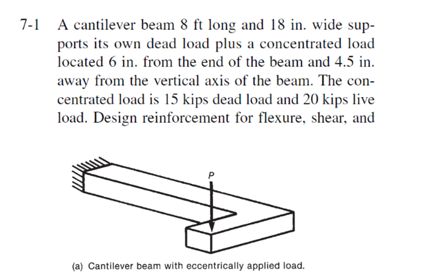 Solved Design Reinforcement For Flexure, Shear, And Torsion. | Chegg.com