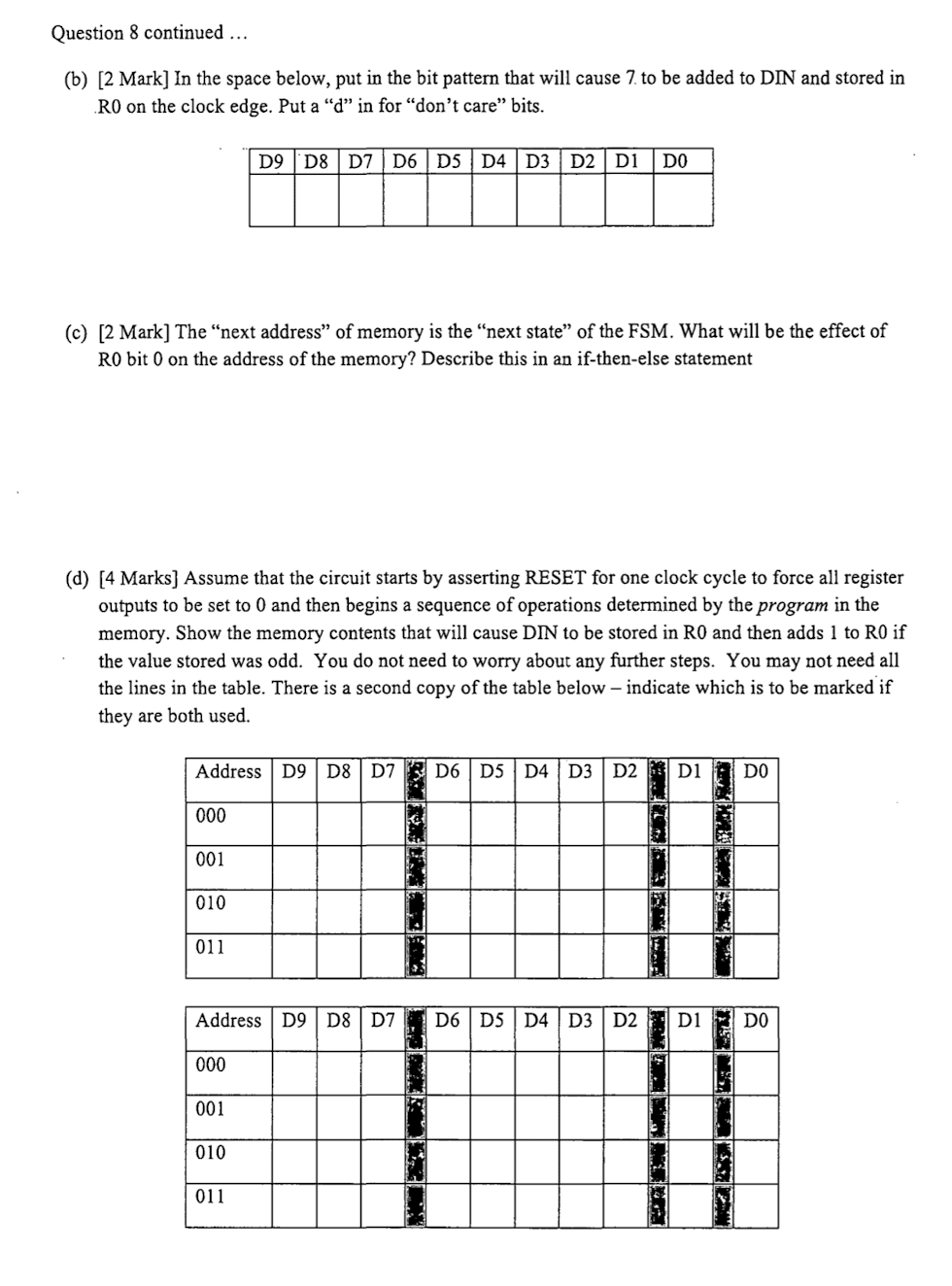 [Solved]: An FSM can be built using a memory as shown in t