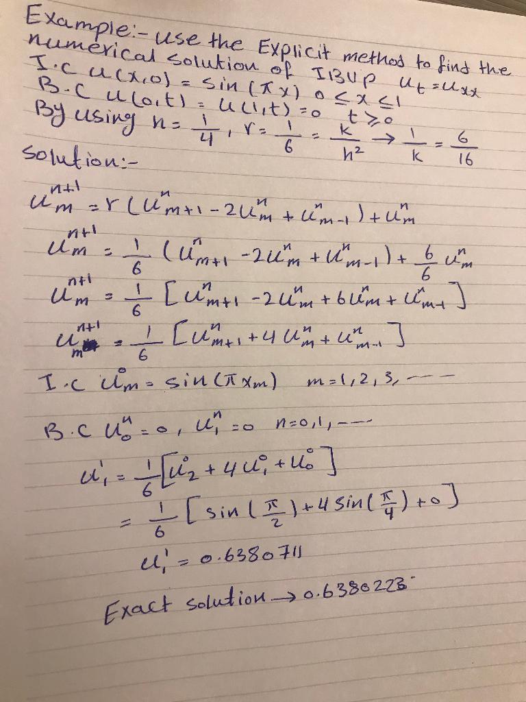 Example:- numerical solution of IBUP utua use the | Chegg.com
