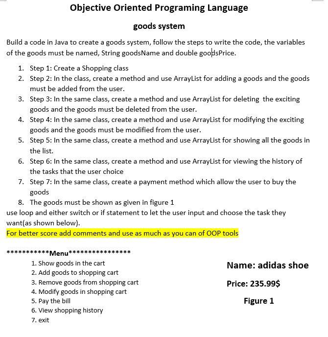 Solved Please code must be done in Java Please read the | Chegg.com
