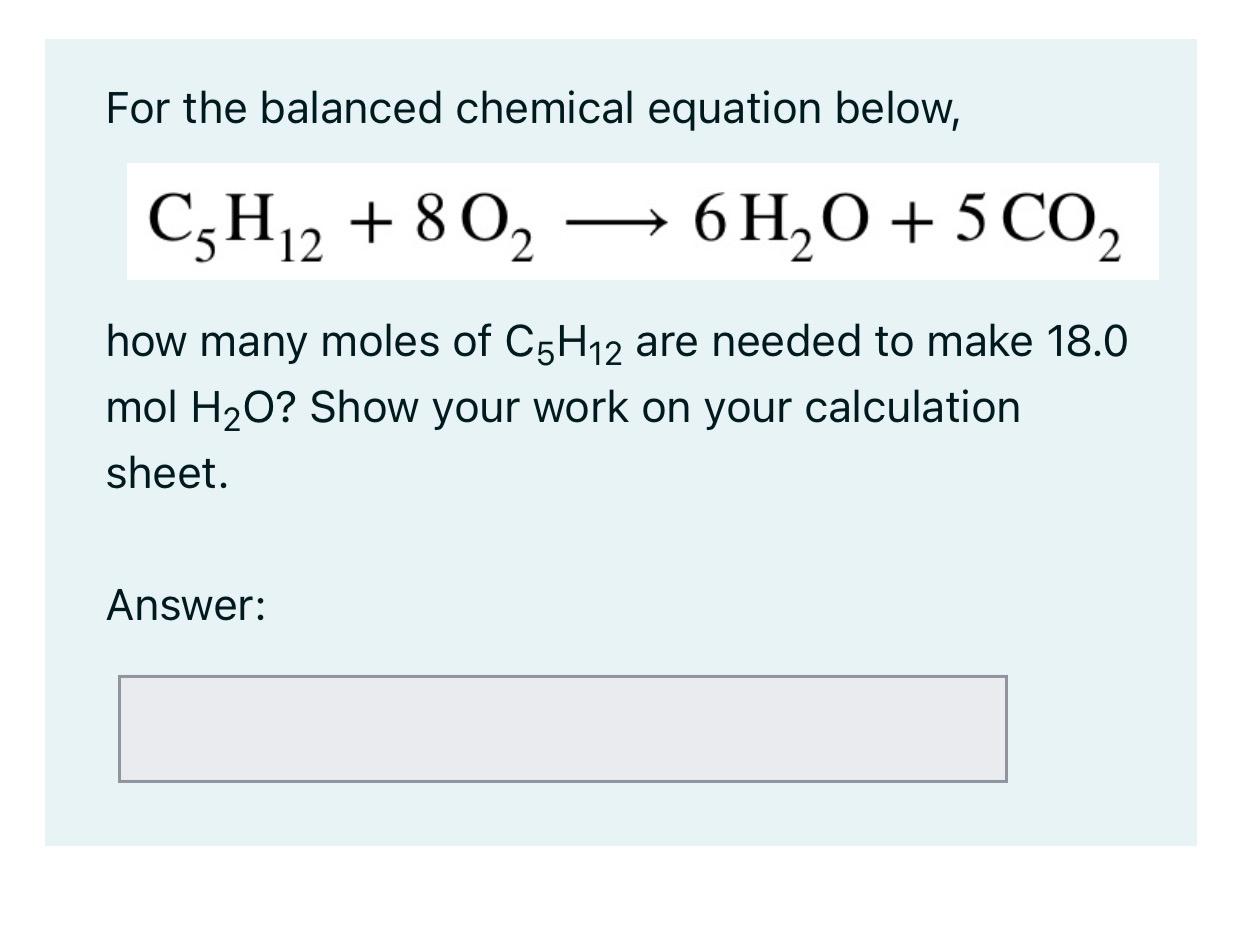 [Solved]: For the balanced chemical equation below, [ ma