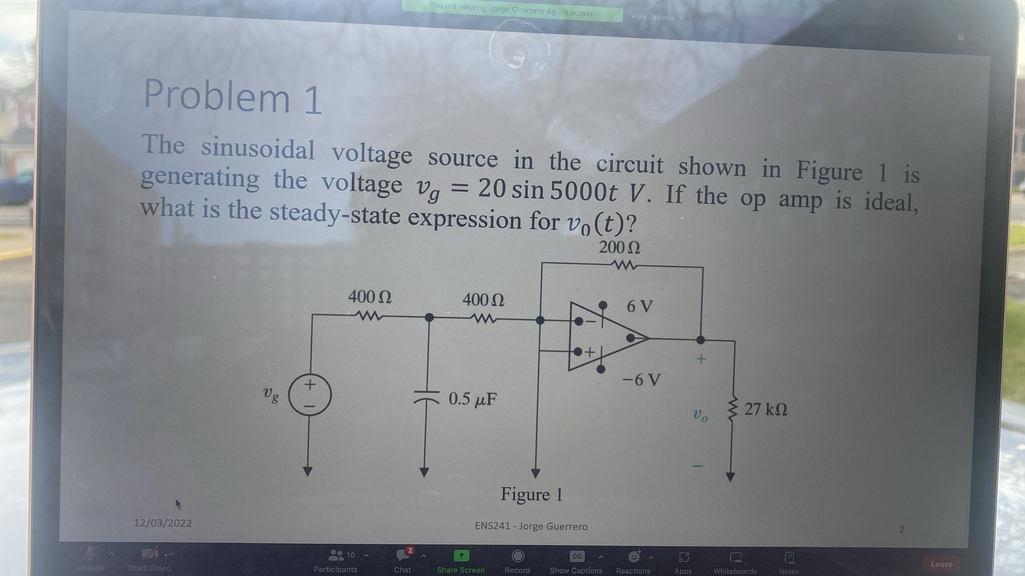 Solved The sinusoidal voltage source in the circuit shown in