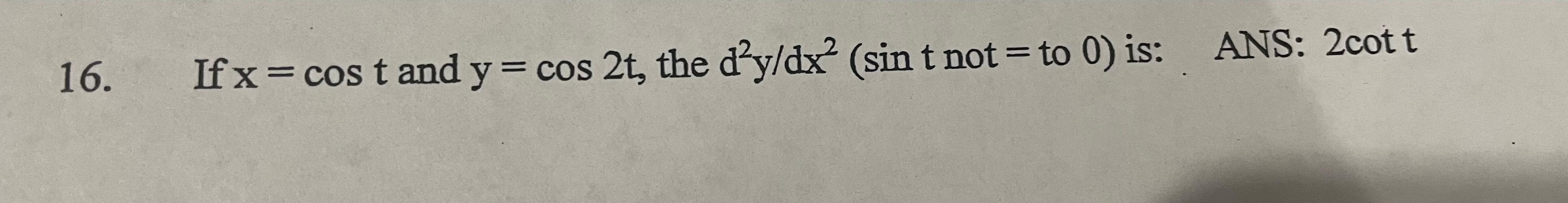 Solved it is a parametric so it has the weird second | Chegg.com