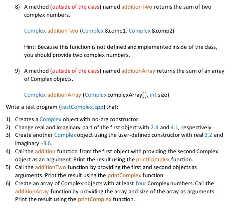 Solved In this lab, you must separate your class definition | Chegg.com