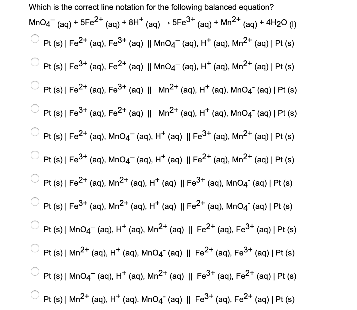 Solved o O o Which is the correct line notation for the | Chegg.com