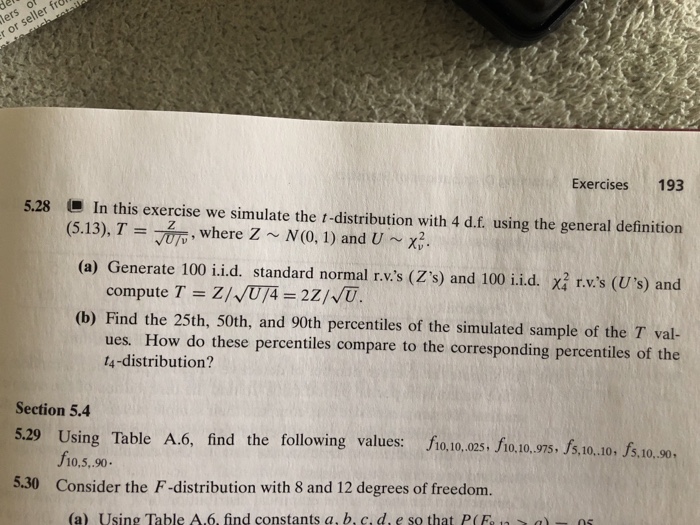 Solved Exercises193 In this exercise we simulate the | Chegg.com