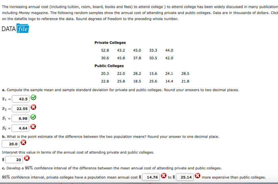 Solved The increasing annual cost (including tuition, room, | Chegg.com