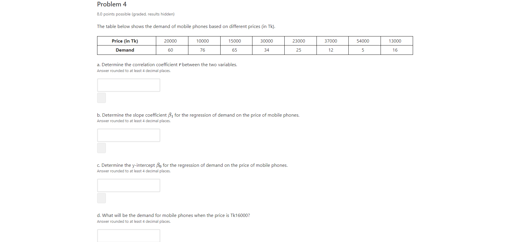 Solved Problem 4 8.0 Points Possible (graded, Results | Chegg.com