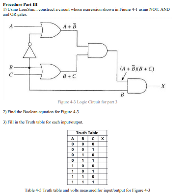 Solved Procedure Part III 1) Using Logisim.construct a | Chegg.com