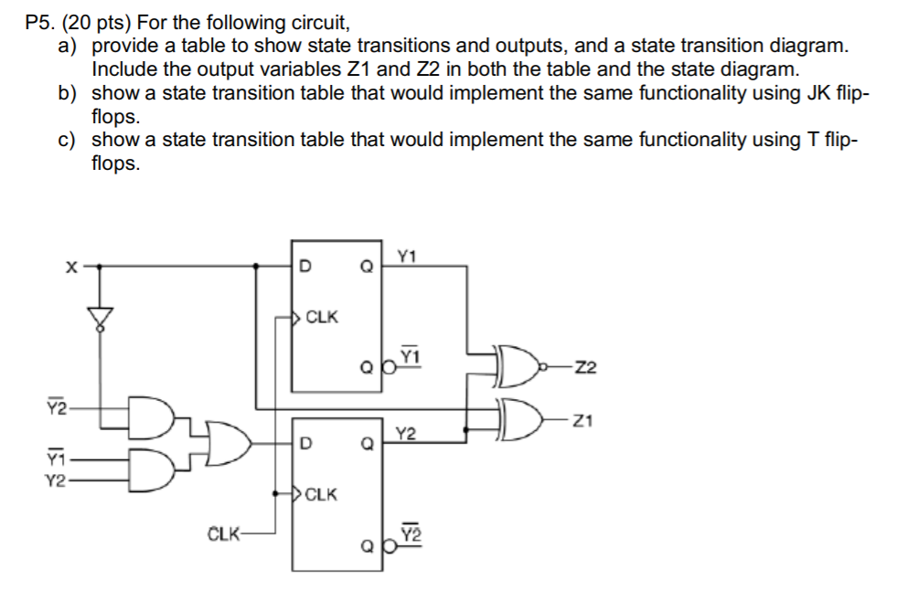 Solved P5. (20 pts) For the following circuit, a) provide a | Chegg.com