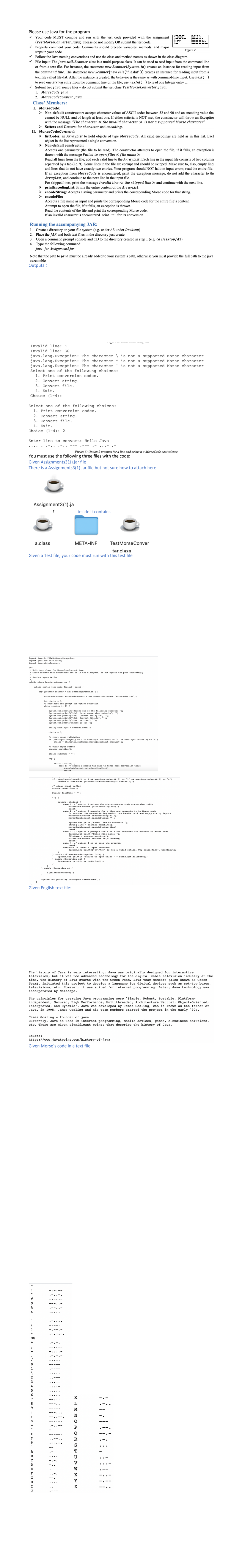 Solved Please use Java for the program Your code MUST | Chegg.com