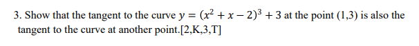 the tangent to the curve x 2 y 2 2x 3 0