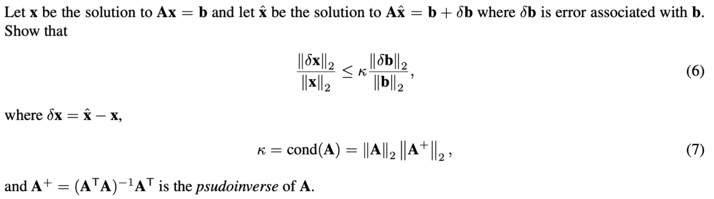 Solved = = Let X Be The Solution To Ax = B And Let â Be The | Chegg.com