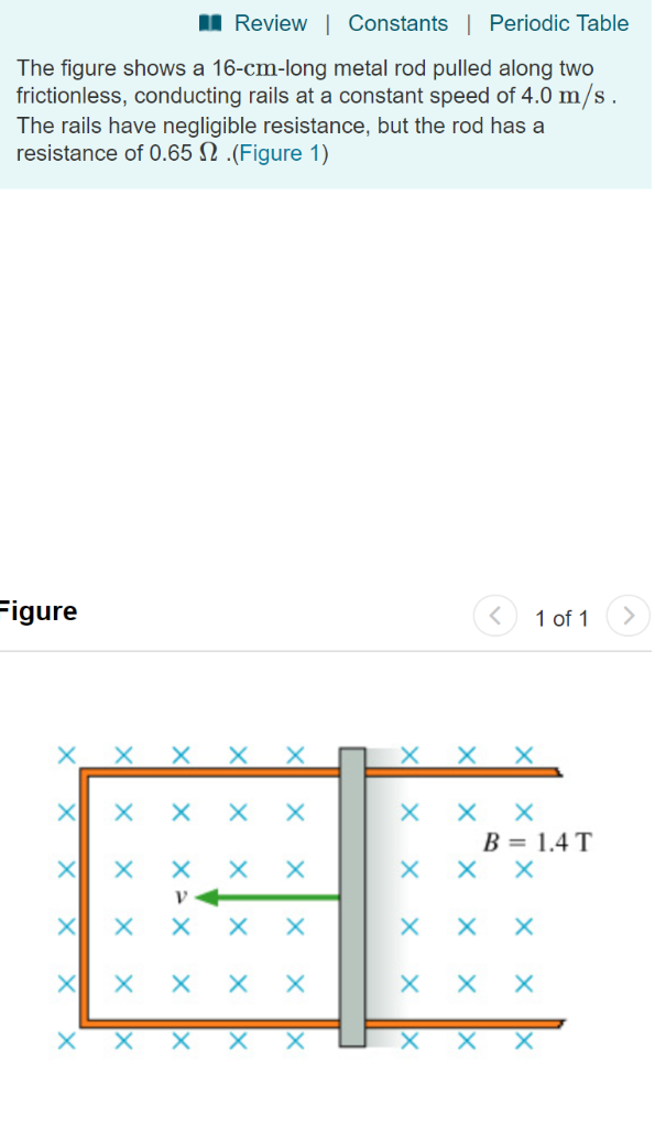 Solved A.) What is the current induced in the rod? Express