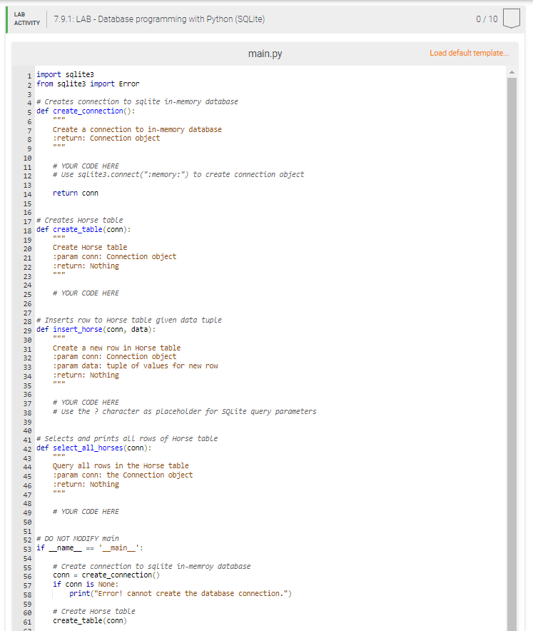 Solved 7 9 Lab Database Programming