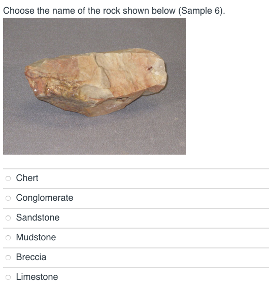 Solved Choose the most likely environment that formed the | Chegg.com