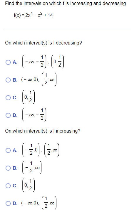 Solved Find the intervals on which f is increasing and | Chegg.com