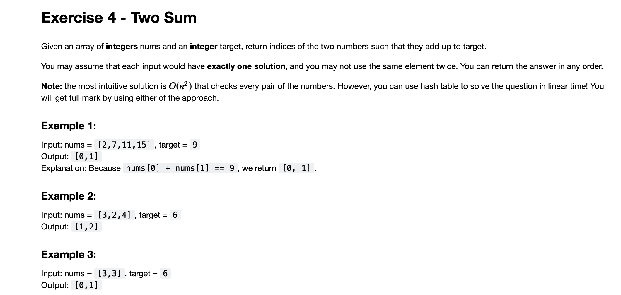 Solved Exercise 3 - Duplicate Given An Integer Array Nums, | Chegg.com