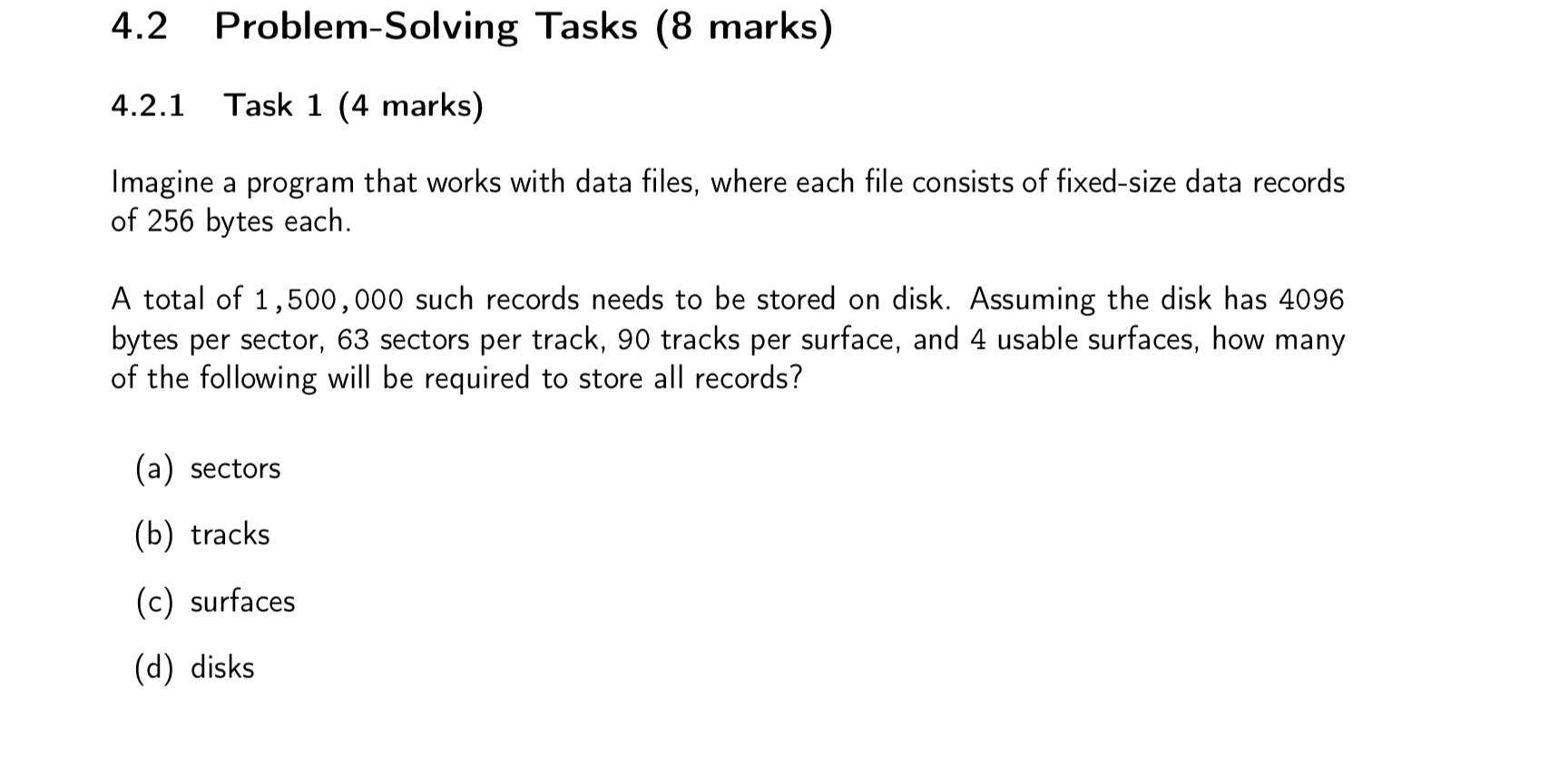 Solved 4.2 Problem-Solving Tasks (8 marks) 4.2.1 Task 1 (4 | Chegg.com