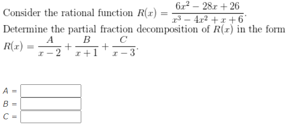 Solved 6.r? - 28.6 +26 Consider the rational function R(x) = | Chegg.com