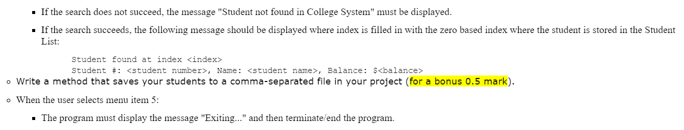 Solved Classes to Create: create a new Project called | Chegg.com
