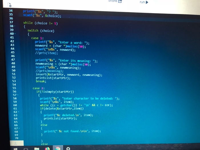 Solved I have this code that I have programmed. Ultimately | Chegg.com