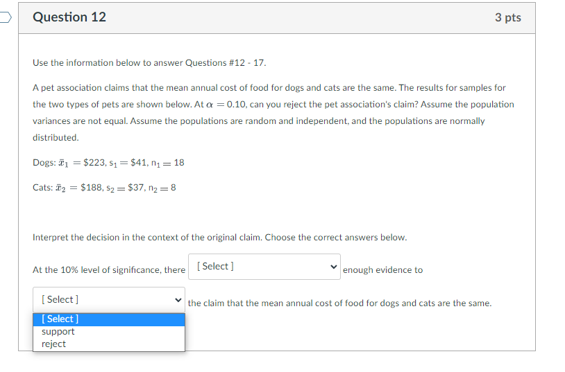 Solved Use the information below to answer Questions \#12 - | Chegg.com