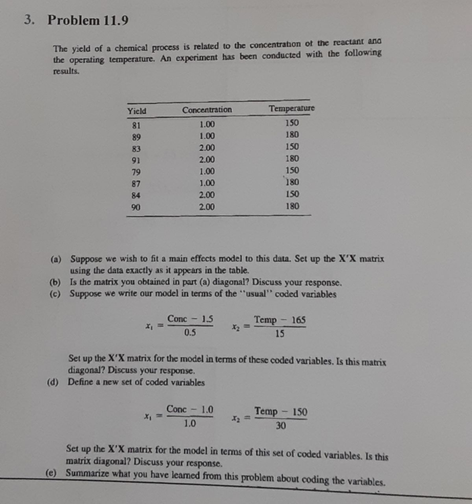 The Yield Of A Chemical Process Is Related To The Chegg