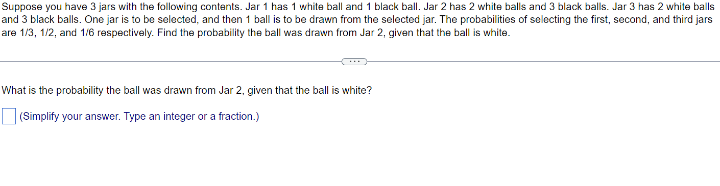 Solved Suppose you have 3 jars with the following contents. | Chegg.com