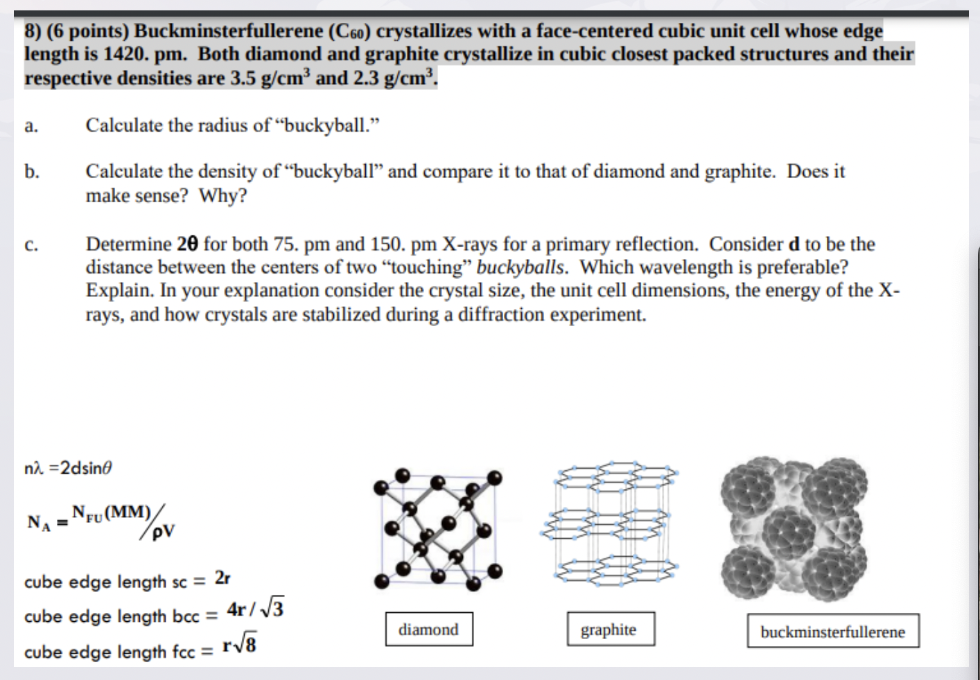 buckminsterfullerene crystals