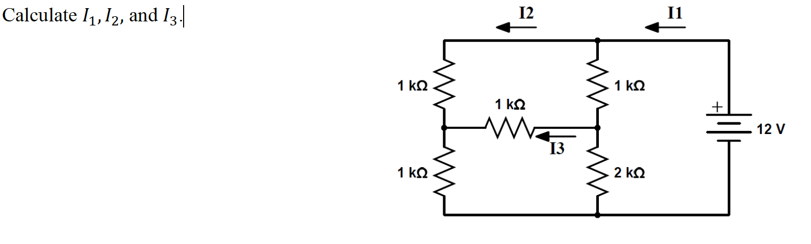 Solved Calculate 11,12, and 13./ 1 ke2 1 k2 1 ko 12 V 1 ko 2 | Chegg.com