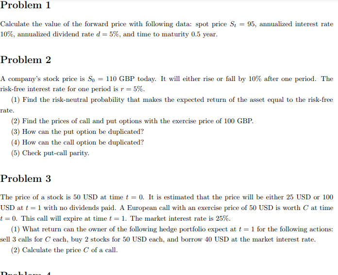 Solved Problem 1 = 95, Annualized Interest Rate Calculate | Chegg.com