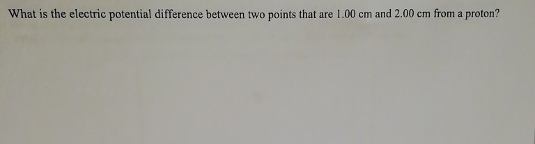 Solved What is the electric potential difference between two | Chegg.com